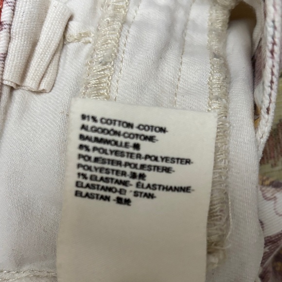 Pilcro and the Letterpress Cream-Pink Floral High Rise Bootcut Flare size 25 - Picture 10 of 11